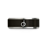 present ideas for him – black & gray tungsten dc mark wedding band