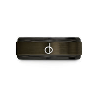 custom rings for him – gunmetal & black tungsten dc mark wedding band