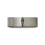 unique presents for sibling – blue & grey tungsten pipette dropper wedding band