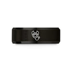 unique present ideas sister – black tungsten stethoscope around paw wedding band