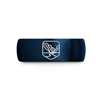 unique birthday presents – blue tungsten canyon wedding band