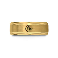 special presents for wife – gold tungsten heart lock key wedding band