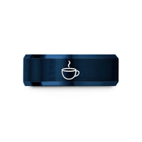 personalized presents for her – black & blue tungsten java wedding band