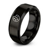 Cookie – Tungsten Wedding Band, 8 mm, Black Comfort-Fit Unisex