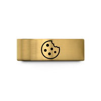 men’s special birthday ring – gold tungsten cookie wedding band