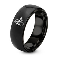 40th Birthday Gifts Men – black tungsten dry fly ring