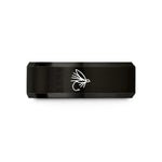 presents for outdoor lovers – black tungsten dry fly wedding band