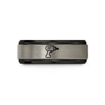 personalized presents for him – black & grey tungsten hand drill wedding band