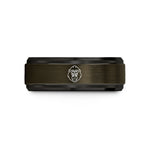 special present for him – gunmetal & black tungsten mandrill wedding band