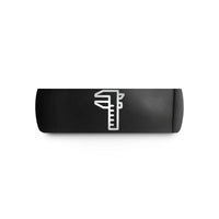 custom rings for her – black tungsten calipers wedding band