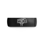 personalized presents for her – black tungsten elevated train wedding band