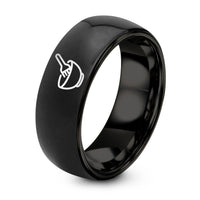 40th Birthday Gifts Women – black tungsten mixing bowl ring