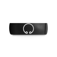 presents for her – black tungsten split ring circlip wedding band