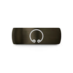 presents for her – gunmetal & black tungsten split ring circlip wedding band