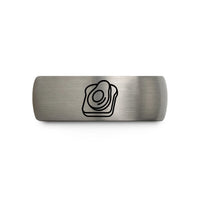 personalized presents for couples – gunmetal & silver tungsten avocado toast wedding band