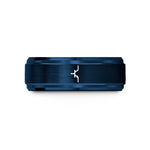 custom rings for couples – blue tungsten npn transistor wedding band