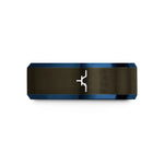 anniversary presents for him – gunmetal & blue tungsten npn transistor wedding band
