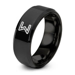 special rings for couples – black tungsten sigma summation ring