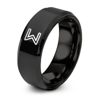 special rings for couples – black tungsten sigma summation ring