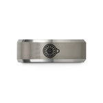 tungsten rings for men – gray tungsten jet engine turbine wedding band