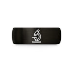 unique anniversary present ideas – black tungsten microscope wedding band