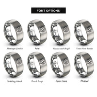 font options for inside engraving on silver 45 rpm adapter rings