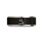 unique anniversary present ideas – black & gray tungsten ontario wedding band