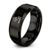 Ontario – Tungsten Wedding Band, 8 mm, Black Comfort-Fit Unisex