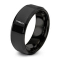 Scalpel – Tungsten Wedding Band, 8 mm, Black Comfort-Fit Unisex