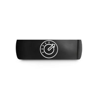 custom rings for her – black tungsten tempo knob arrow wedding band