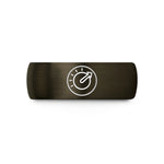 tungsten wedding bands women – gunmetal & black tungsten tempo knob arrow wedding band