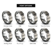 font options for inside engraving on grey 4x4 badge rings