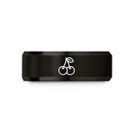 unique anniversary gift ideas – black tungsten cherry pair wedding band