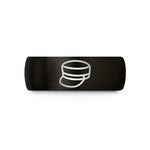 engraved rings for her – black tungsten engineer cap wedding band