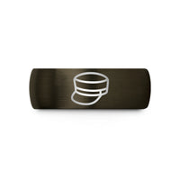 women's comfort fit – gunmetal & black tungsten engineer cap wedding band