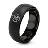 Julia Set – Tungsten Wedding Band, 8 mm, Black Comfort-Fit Unisex