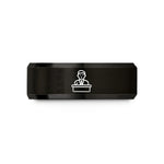 anniversary ring for couples – black tungsten news desk icon wedding band