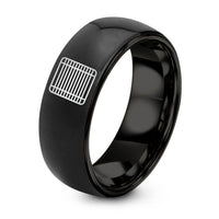5 Year Anniversary Ring – black tungsten sushi rolling mat ring