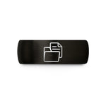 unique presents for him – black tungsten file folder paper wedding band
