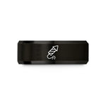 birthday ideas for him – black & rose gold tungsten firework rocket wedding band