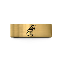 best presents for guys – gold tungsten firework rocket wedding band