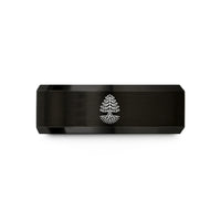unique birthday presents him – black tungsten redwood tree roots wedding band