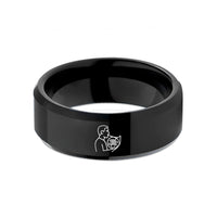 best anniversary presents 2023 – black tungsten french horn player wedding band