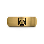 best presents for dad – gold & gray tungsten bear pride flag wedding band