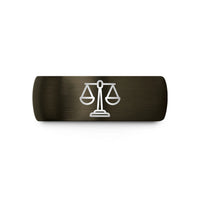 best presents for dad – gunmetal & black tungsten scale bar mini wedding band