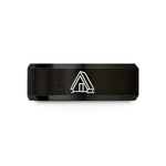 milestone presents for him – black tungsten a frame shelter wedding band