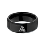 presents for him turning – black tungsten a frame shelter wedding band