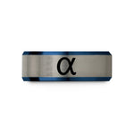 presents for special occasions – blue & grey tungsten fine structure constant wedding band