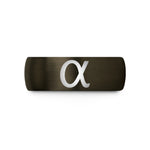 personalized jewelry for her – gunmetal & blue tungsten fine structure constant wedding band