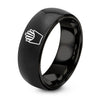 French Fry Carton – Tungsten Wedding Band, 8 mm, Black Comfort-Fit Unisex